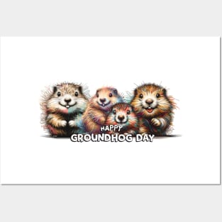 Happy Groundhog Day Posters and Art